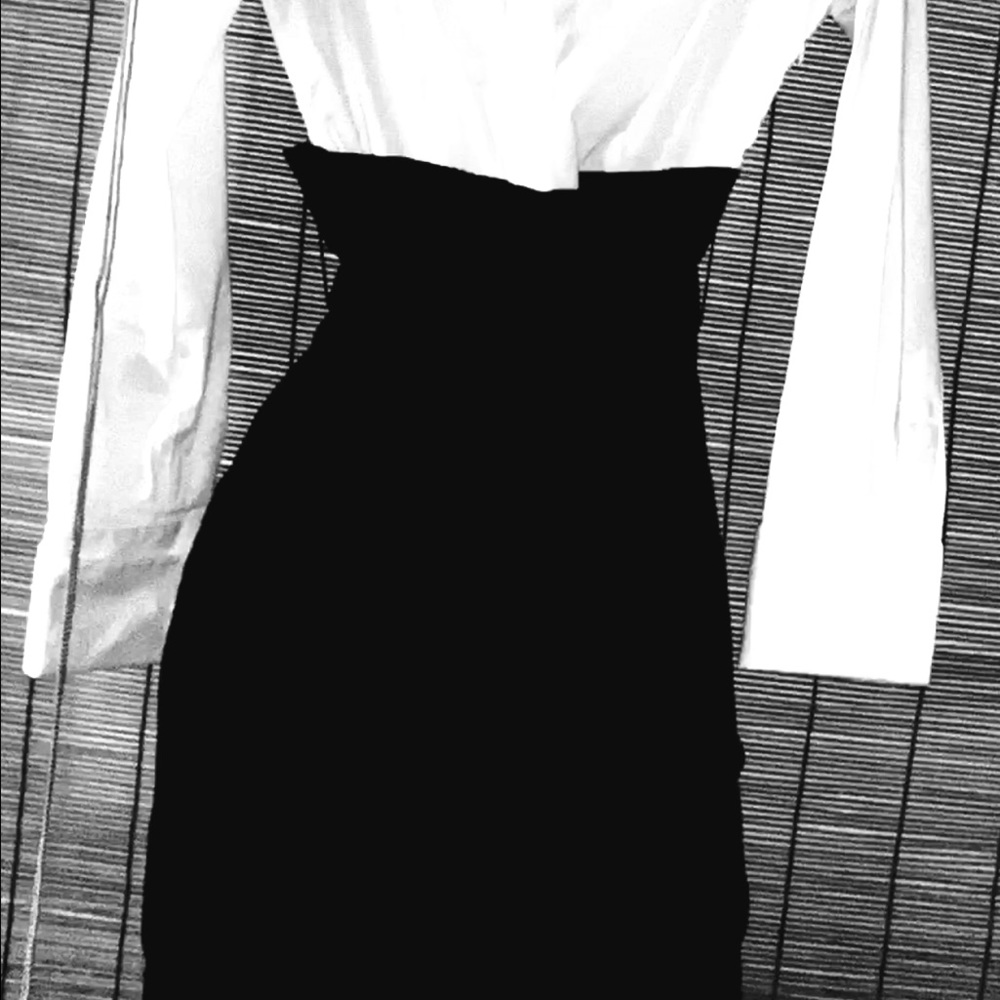 BCBGMAXAZARIA Dress - White Collar and pockets